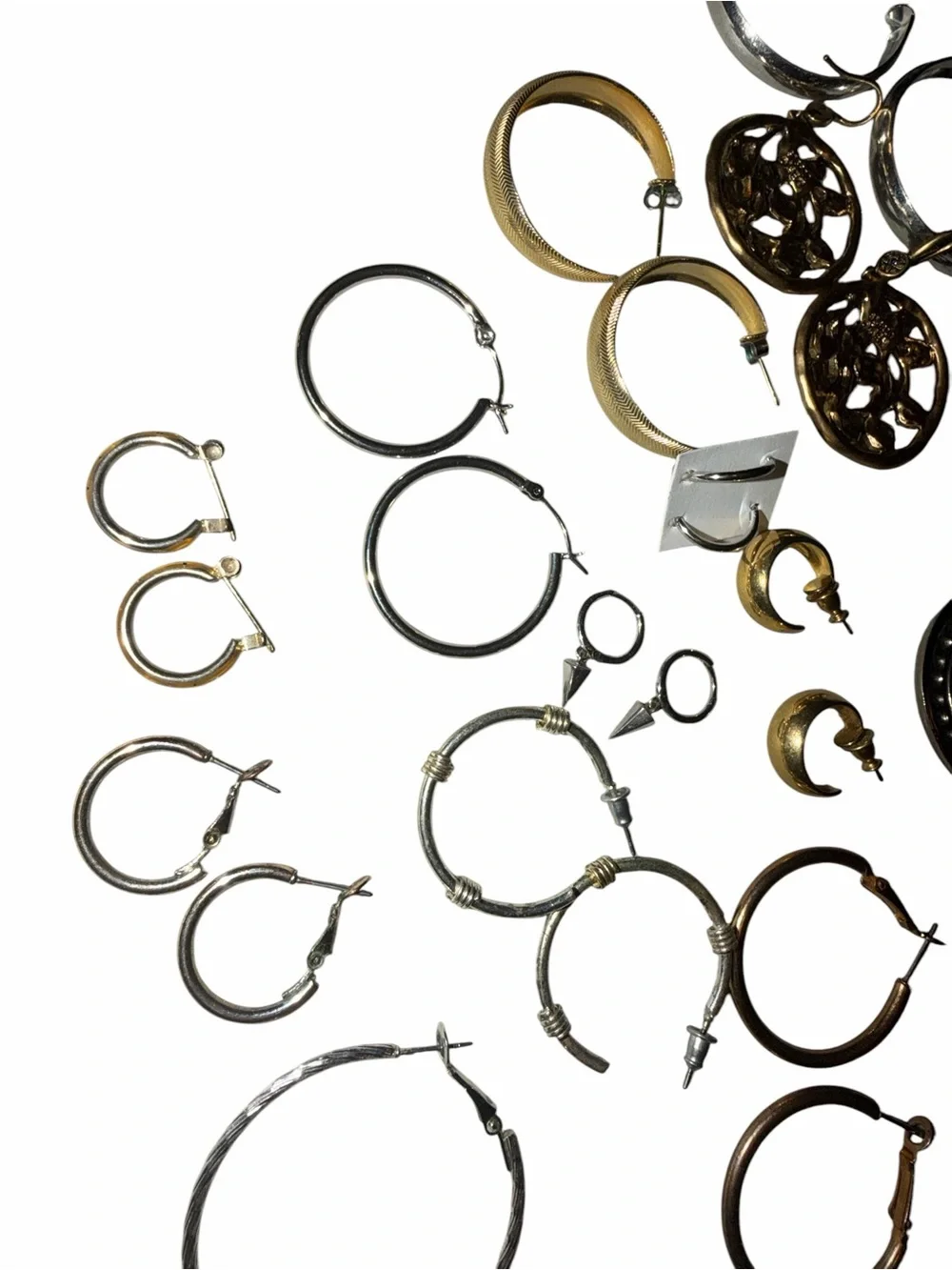 Mixed Metal and Tortoiseshell Earring Set
